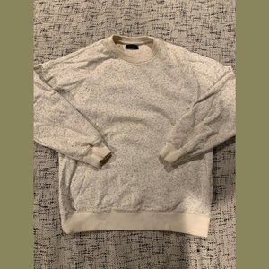 Oak + Fort oversized mens crew neck sweatshirt in speckled white, one size